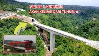 Tidak lama lagi Girder Launcher Crane Proyek Kereta Cepat akan keluar melewati tunnel 6. Proyek KCIC