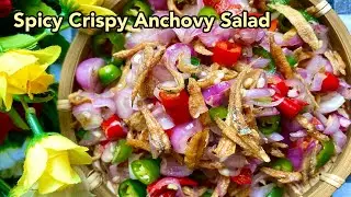 SPICY CRISPY ANCHOVY SALAD (Salad Pedas-Garing Ikan Bilis) | Su's Cookbook