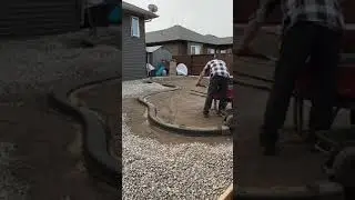 Concrete landscape curbing #shorts