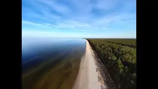 Рижский залив, побережье, взморье с неба. Рагациемс.