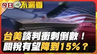 台美談判衝刺倒數！關稅有望降到15%？【今日不漏看】｜#寰宇財經新聞