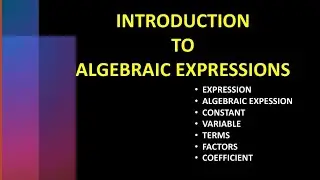 INTRODUCTION TO ALGEBRAIC EXPRESSIONS ||LITMaths||