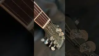 Glen Buxton pink Les Paul project, custom engraved truss rod cover