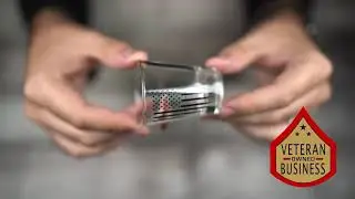 Military Veteran Products - US Flag Bullet Shot Glass