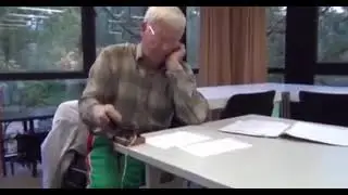Veteran Soldier Using Morse Code Like A Pro