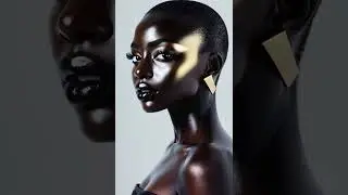 Black Diamond Supermodel ✨ Slow Motion Runway Queen | AI Fashion Show #blackmodel  #fashion #metgala