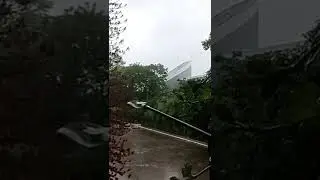 Sudden rain in summer.