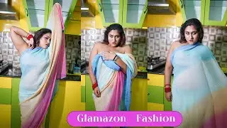 BONG BEAUTY IN INDOOR FEAT.CANDY | SAREE FASHION VLOG | GLAMAZON FASHION | 2025
