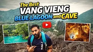 🔥The best Vang Vieng blue lagoon🏞️ Cave attaction!  laos Raaghavs Endless journey tamil VLOG