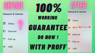 wifi option not showing on windows 10 || 100 % guarantee fix || #wifiproblem #wifinotshowing #100fix