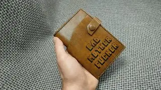 Обложка для документов с отделом для купюр. Leather cover for documents 