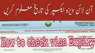 |How to Check Visa Validity Date| how to check UAE visa Status|how to check visa expiry Date
