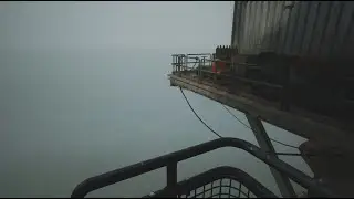 10 Hours of Relaxing ambience on a Oil Rig. Sound of the sea and wind. Relax, mindfulness, sleep