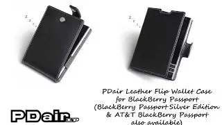 PDair Handcrafted BlackBerry Passport Flip Wallet Case Cover ( Silver Edition & AT&T available )