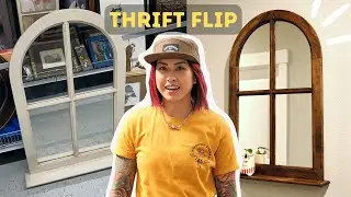 TRANSFORMING AN OUTDATED FRAMED MIRROR! | Thrift Flipped home decor