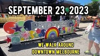 Walking Downtown Melbourne Florida Pride Parade 9/23/23