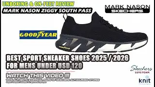 SKECHERS MARK NASON ZIGGY SOUTH PASS KNIT GOODYEAR MEN SPORT SNEAKER SHOES ORIGINAL BLACK 222156-BLK