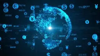 stock footage global currencies exchange on abstract digital world map background stock market inves