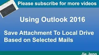 Outlook VBA - Save mail attachments to your local drive based on selected emails