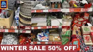 WINTER SALE ALDI CHRISTMAS DECORS 50% OFF!! | ALDI SHOPPING HAUL | TRAVELANDSHOP WITH ME
