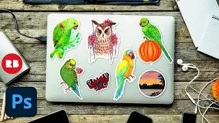 Make STICKER SETS of Your Art to Sell Online (Photoshop 2025)