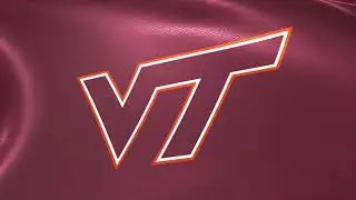 Flag of Virginia Tech Hokies waving in the wind