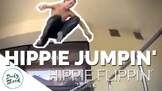 Скейтбординг Hippie Jumps и хиппи Flip Tricks Компиляция # 1
