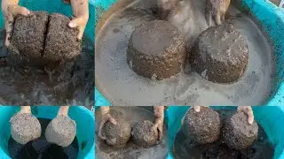 ASMR||Super soft dusty crunchy sandcement smashing+crumbling||relaxing mouthwatering yummy paste 🥳🎉🤩