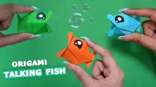Origami Talking Fish: How To Make Paper 3D Talking Fish Tutorial