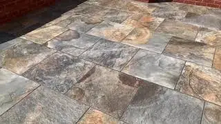 Rustique porcelain paving 60x60 patio - Paving Stones Direct
