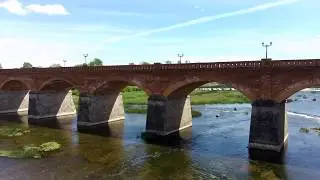 Brick bridge across Venta river, Kuldiga, Latvia