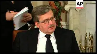 Pres Obama meets Polish counterpart Bronislaw Komorowski