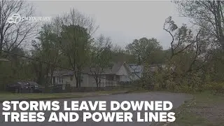 Downed power lines and trees presents new challenge in clean-up after storms