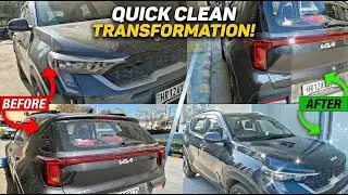 Satisfying Car Cleaning | Before & After ✨ | Kia Sonet | Devansh Rohilla