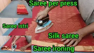 How to iron saree|saree press kaise kare|saree iron