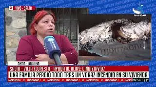 SALTA: UNA FAMILIA PERDIÓ TODO TRAS UN VORAZ INCENDIO EN SU VIVIENDA