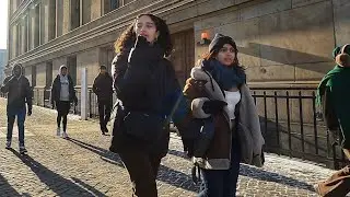 Frosty, sunny day in Berlin. Walk in Berlin Mitte. Free walking tours in Berlin. Tour of West Berlin