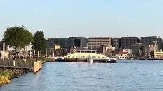 Amsterdam Free Ferry Service - City to Amsterdam North #amsterdamcanals #cyclinginamsterdam