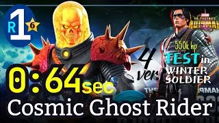 6* Cosmic Ghost Rider 1-Rank 64 sec No boost | Test in ROL #mcoc