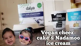 Vegan cheezcake and Nadamoo ice cream taste test