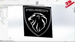 How to use Autotrace in Solidworks - Peugeot Logo