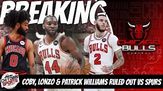 Coby White, Lonzo Ball & Patrick Williams Ruled Out For Spurs Matchup