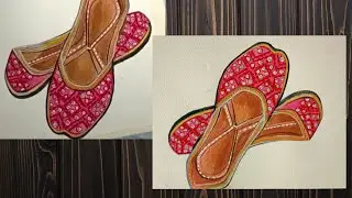 How to Draw FOOTWEAR👠 Illustration | Punjabi Jutti 🥿| Mojari design | @shyamlisguptaart4281