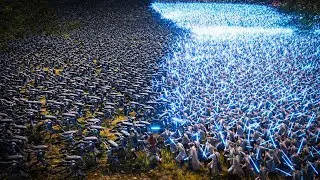6000000 Aliens attack Darth Vader & 100,000 Jedi in Brutal | UEBS 2 Cinematic Battle 4K