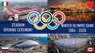 Stadiums of Winter Olympic Games Opening Ceremonies (1984&ndash;2026) #olympicwintergames #olympics