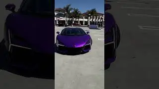 DDE with their purple spaceship 🚀! @DailyDrivenExotics #supercar #cartok #sportscar #lamborghini