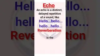 Echo and Reverberation #echo #ytshorts #shorts #viralvideo #trending &lrm;@ScienceEdustation&nbsp;