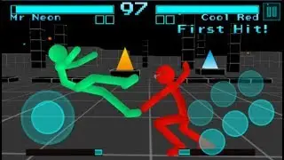Stickman Fighting  -( Neon Warriors Games )- Android GamePlay Video