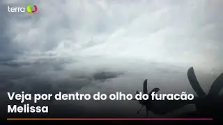 Veja imagens impressionantes feitas de dentro do olho do furac&atilde;o Melissa