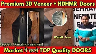 3D Door HDHMR DOOR With Veneer with luxury features like sound proof, heat proof etc #hdhmrdoors